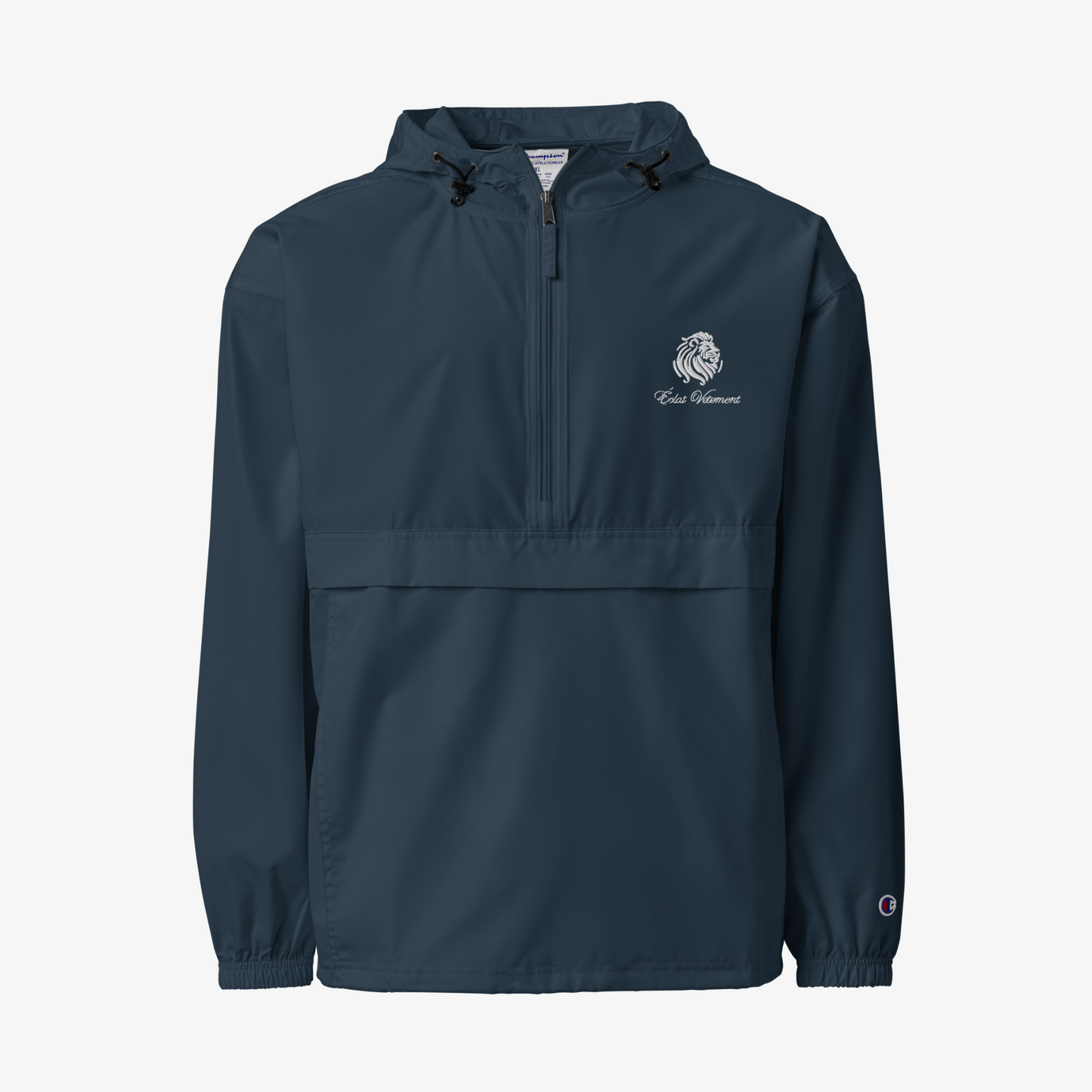 Éclat Vetement + Champion Embroidered Half-Zip Pullover - Deep Storm Blue